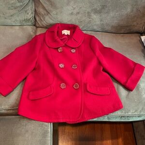 Forever 21 Vibrant Red Pea Coat